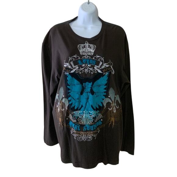 Cremieux Long Sleeve T-Shirt Womens L Long Sleeve Crewneck Graphic Pullover Tee - Picture 3 of 7